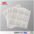 2cm Square Transparent Hologram Sticker with Company Logo